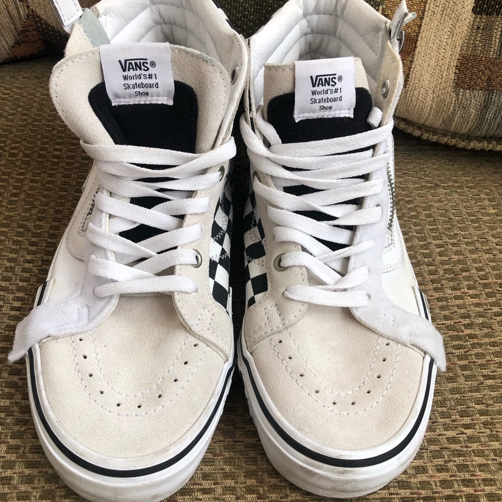 VANS Sk8-Hi Reissue Checkerboard Skate S Size 8